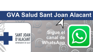 Canal de WhatsApp - GVA Salud Sant Joan Alacant